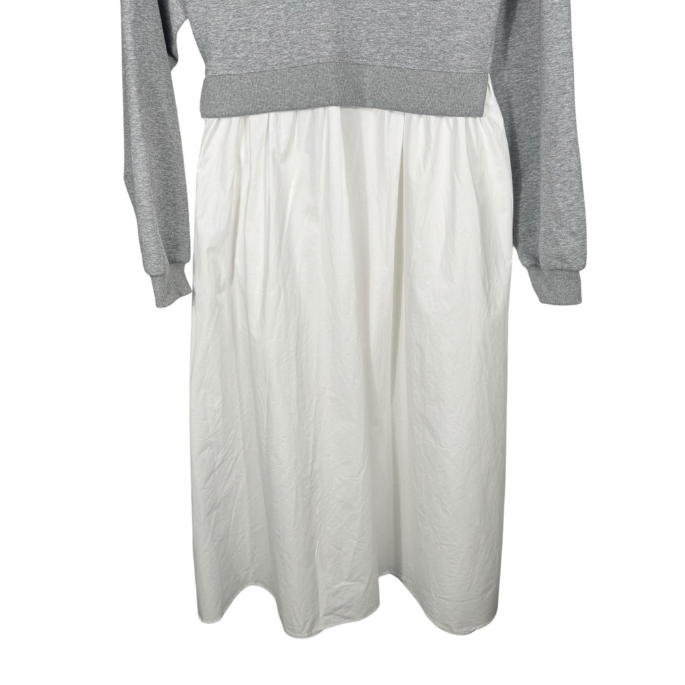 NWT Strut & Bolt Embroidered Poplin Shirt Dress, Grey/Off White, Size S - Picture 3 of 9